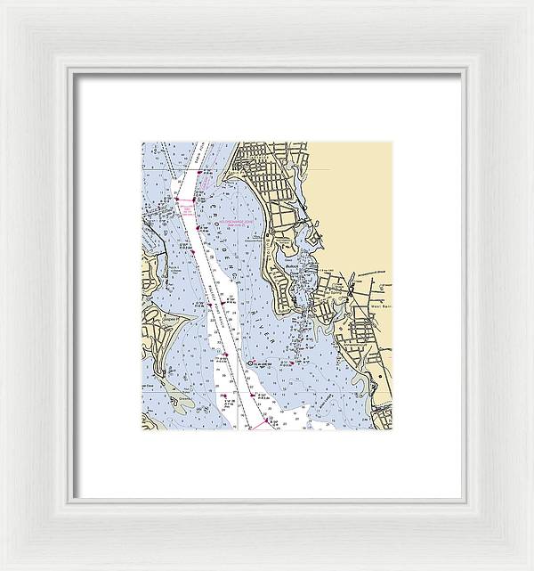 Bullock Cove-rhode Island Nautical Chart - Framed Print