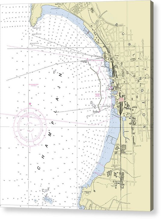 Burlington Lake Champlain Nautical Chart  Acrylic Print