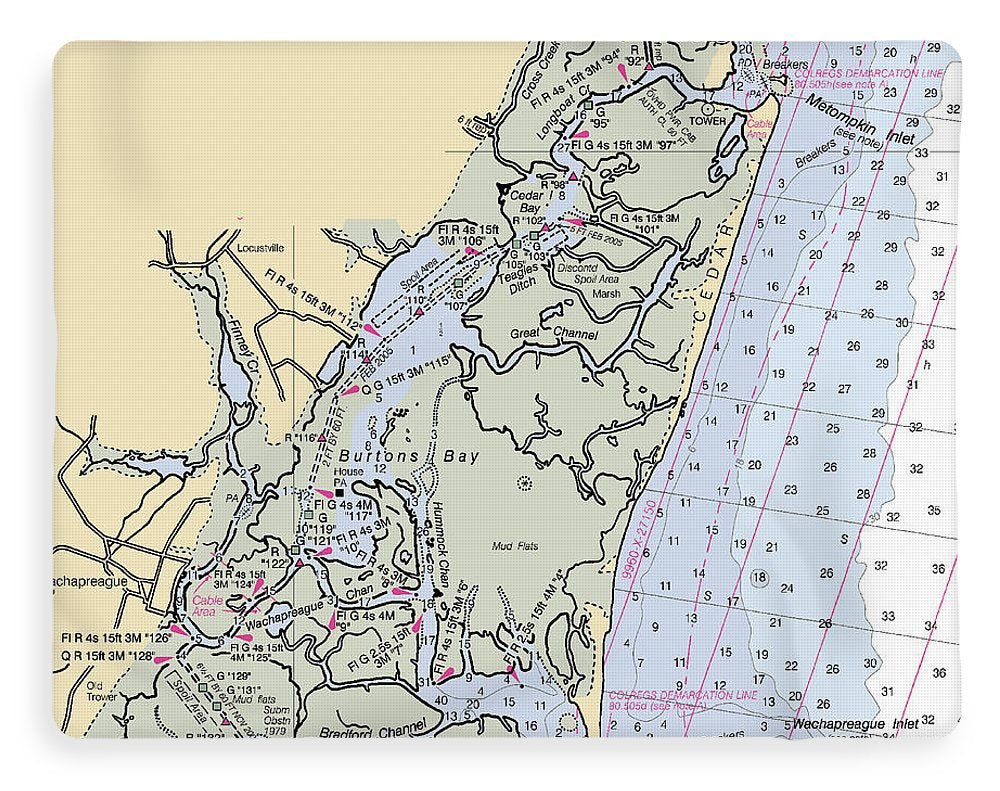 Burtons Bay-virginia Nautical Chart - Blanket