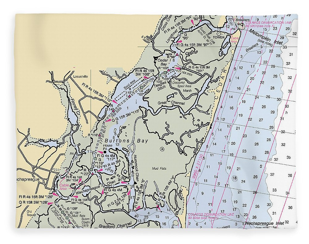 Burtons Bay-virginia Nautical Chart - Blanket