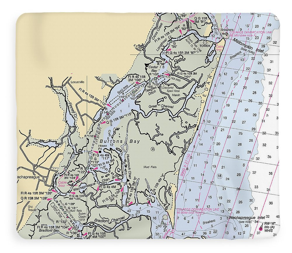 Burtons Bay-virginia Nautical Chart - Blanket