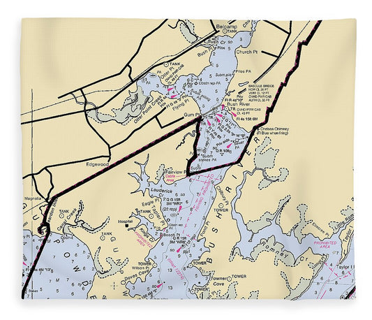 Bush River  Maryland Nautical Chart _V2 Blanket