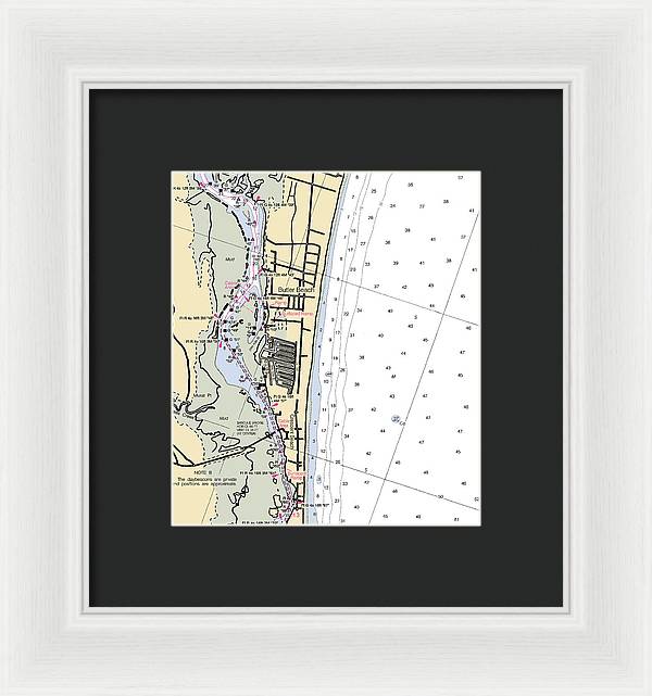 Butler Beach-florida Nautical Chart - Framed Print