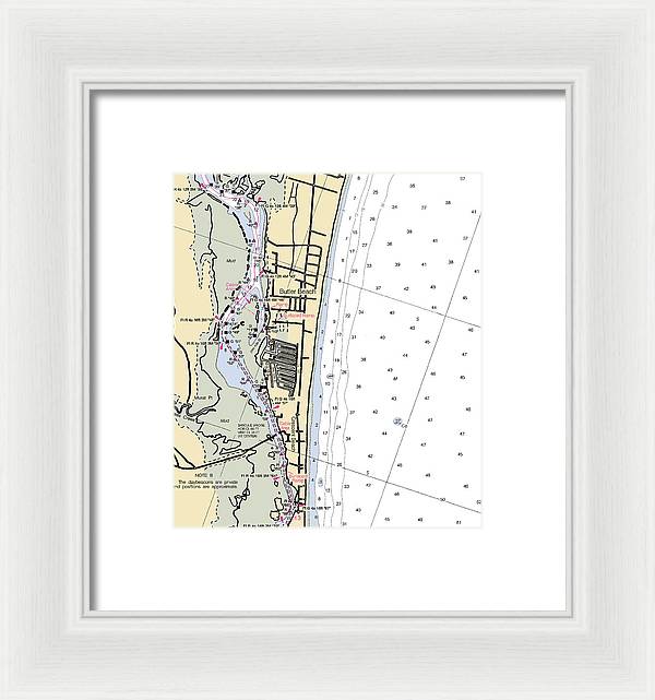 Butler Beach-florida Nautical Chart - Framed Print