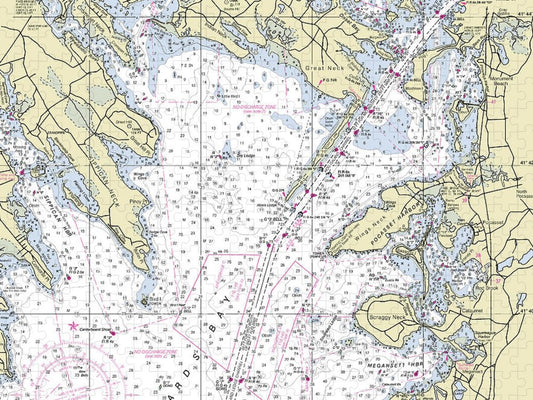 Buzzards Bay Massachusetts Nautical Chart Puzzle