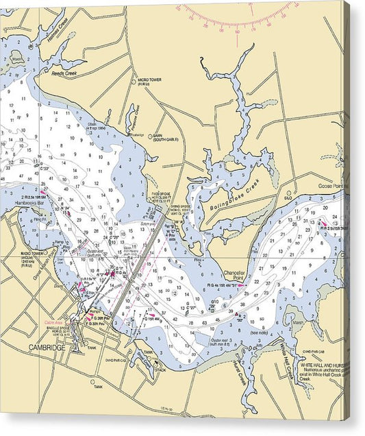 Cambridge -Maryland Nautical Chart _V2  Acrylic Print
