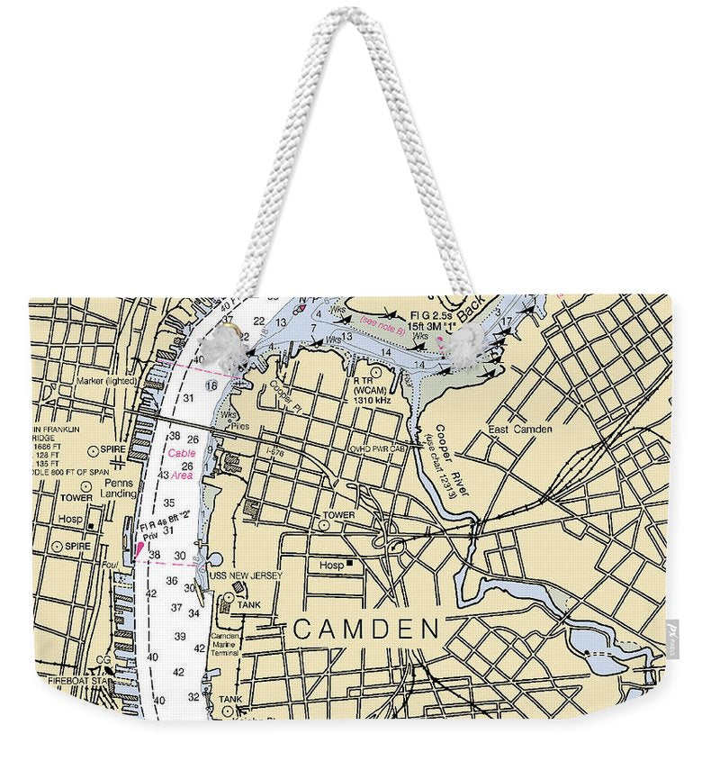 Camden-new Jersey Nautical Chart - Weekender Tote Bag