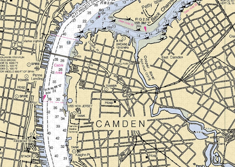 Camden-new Jersey Nautical Chart - Puzzle