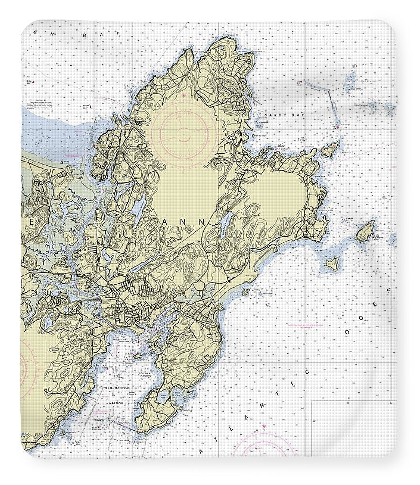 Cape Ann Massachusetts Nautical Chart - Blanket