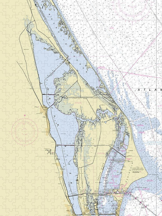 Cape Canaveral North Florida Nautical Chart Puzzle