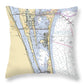 Cape-canaveral-south -florida Nautical Chart _v6 - Throw Pillow