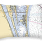 Cape-canaveral-south -florida Nautical Chart _v6 - Throw Pillow