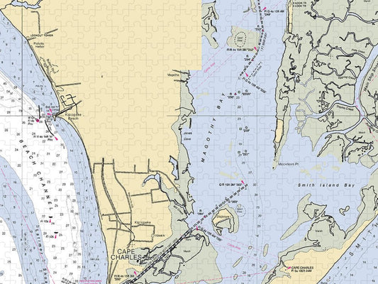 Cape Charles  Virginia Nautical Chart _V3 Puzzle