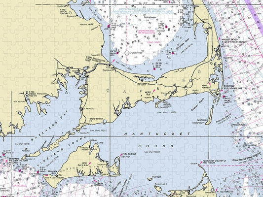 Cape Cod And The Islands Massachusetts Nautical Chart Puzzle