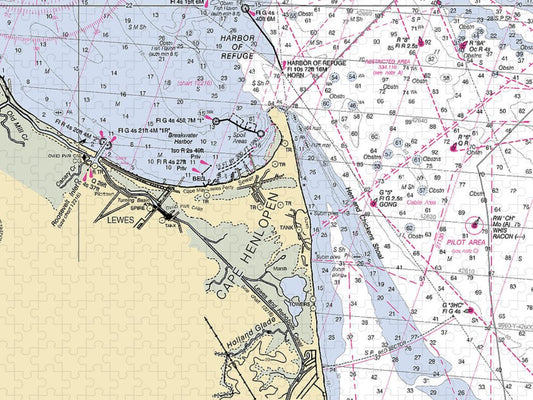 Cape Henlopen  Delaware Nautical Chart _V2 Puzzle