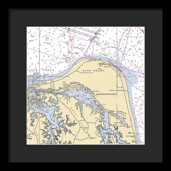 Norfolk, Cape Henry, VA Nautical Chart Sign / Made to cheapest Order