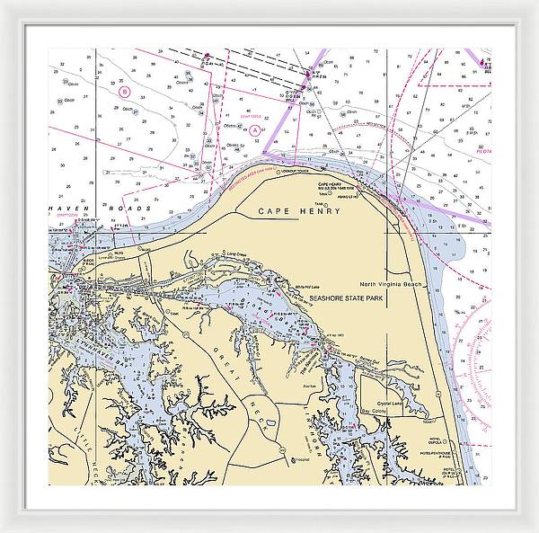 Norfolk, Cape Henry, VA Nautical Chart Sign / Made to cheapest Order