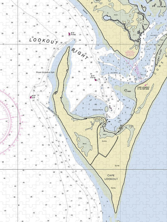 Cape Lookout North Carolina Nautical Chart Puzzle