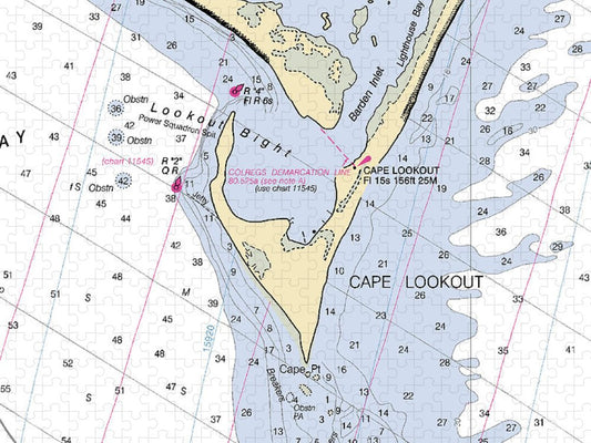 Cape Lookout  North Carolina Nautical Chart _V2 Puzzle