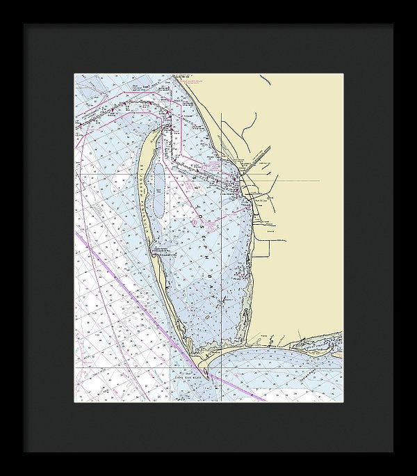 Cape San Blas Florida Nautical Chart - Framed Print