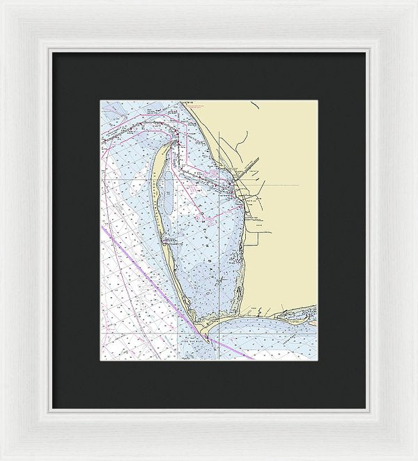 Cape San Blas Florida Nautical Chart - Framed Print