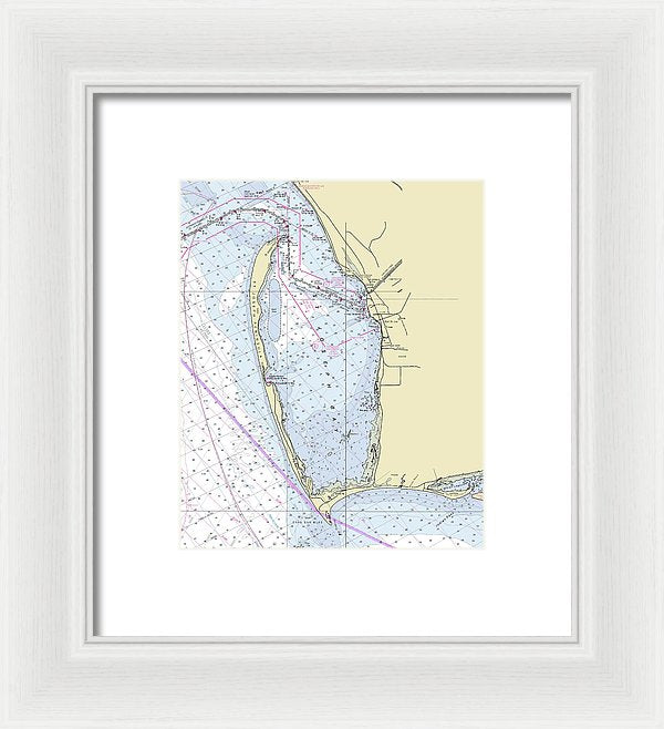 Cape San Blas Florida Nautical Chart - Framed Print