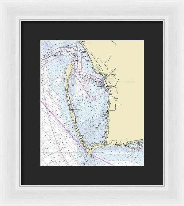 Cape San Blas Florida Nautical Chart - Framed Print