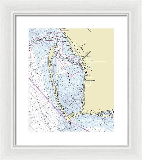 Cape San Blas Florida Nautical Chart - Framed Print