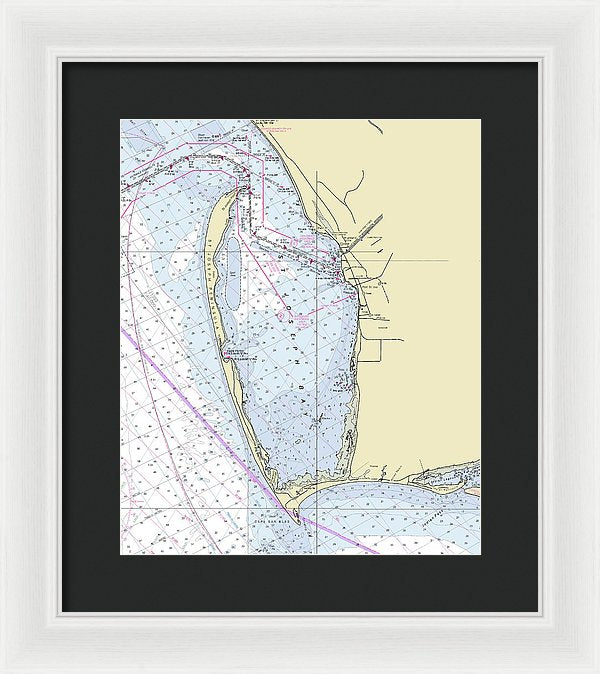 Cape San Blas Florida Nautical Chart - Framed Print