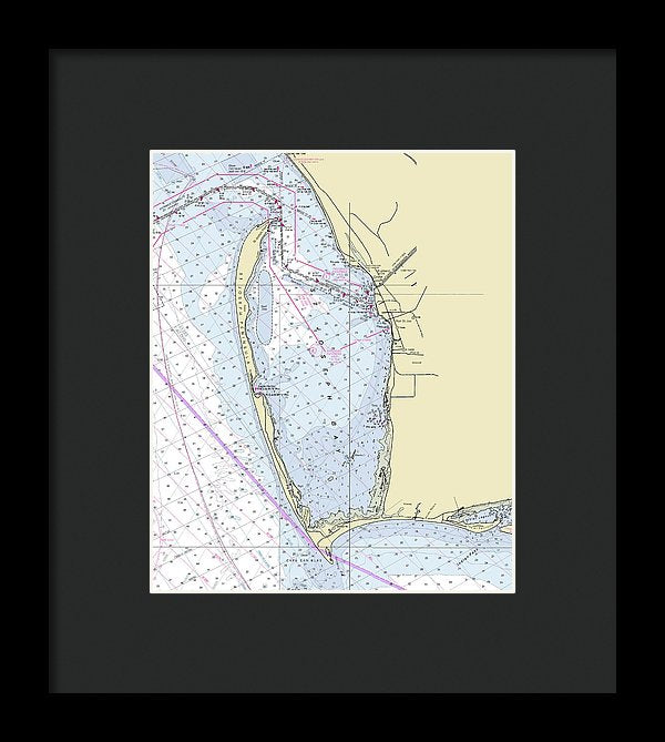 Cape San Blas Florida Nautical Chart - Framed Print