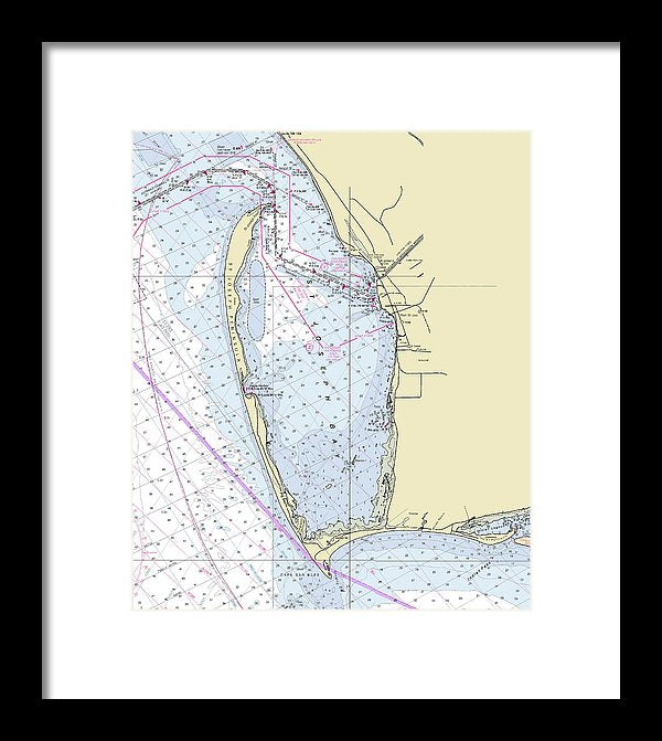 Cape San Blas Florida Nautical Chart - Framed Print