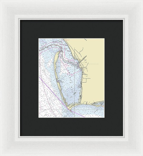 Cape San Blas Florida Nautical Chart - Framed Print