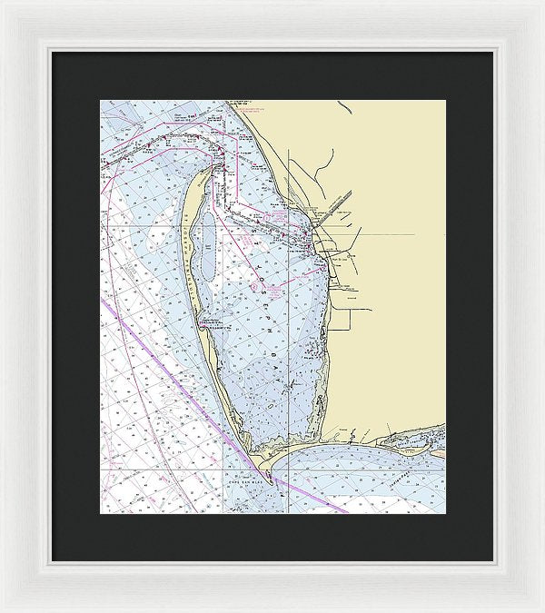 Cape San Blas Florida Nautical Chart - Framed Print