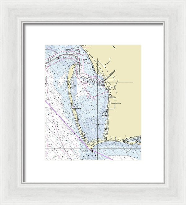 Cape San Blas Florida Nautical Chart - Framed Print