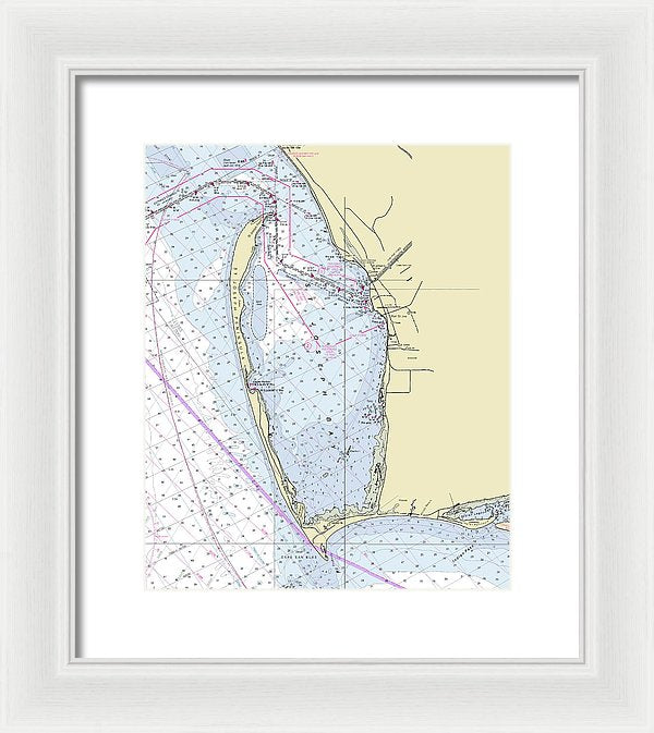 Cape San Blas Florida Nautical Chart - Framed Print