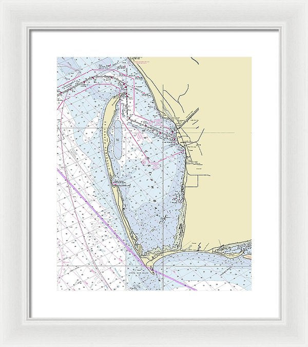 Cape San Blas Florida Nautical Chart - Framed Print