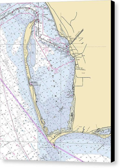 Cape San Blas -Florida Nautical Chart _V6 – 5" x 8" – Canvas Nautical Chart Print by SeaKoast
