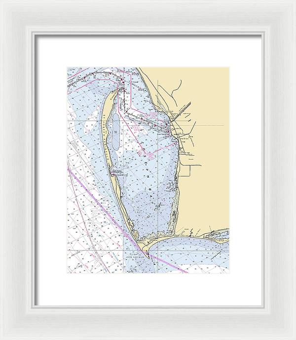 Cape San Blas -florida Nautical Chart _v6 - Framed Print