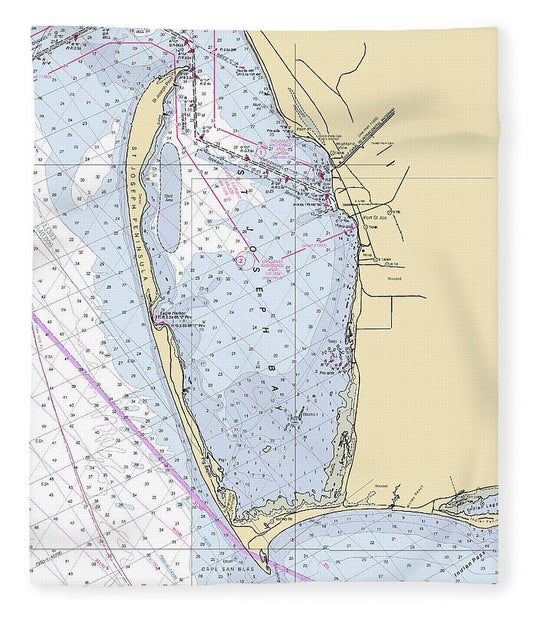 Cape San Blas  Florida Nautical Chart _V6 Blanket