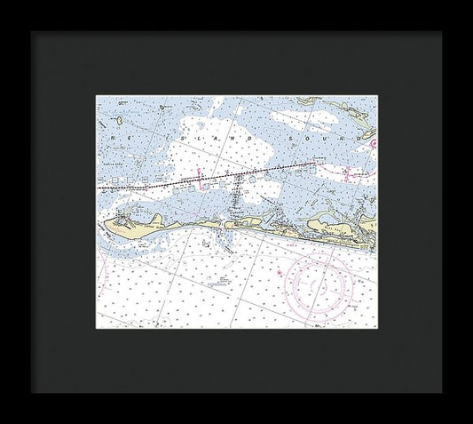 Captiva Island Florida Nautical Chart - Framed Print