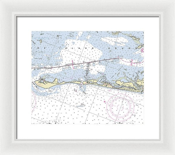 Captiva Island Florida Nautical Chart - Framed Print