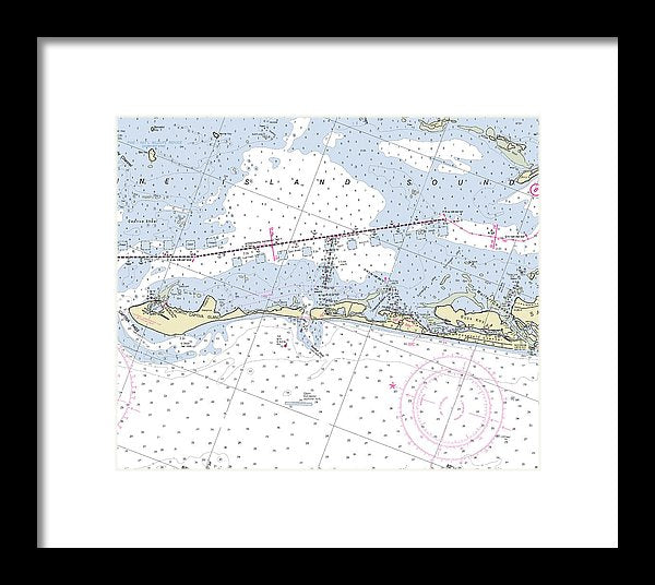 Captiva Island Florida Nautical Chart - Framed Print