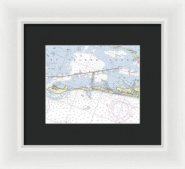 Captiva Island Florida Nautical Chart - Framed Print