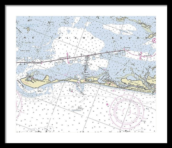 Captiva Island Florida Nautical Chart - Framed Print