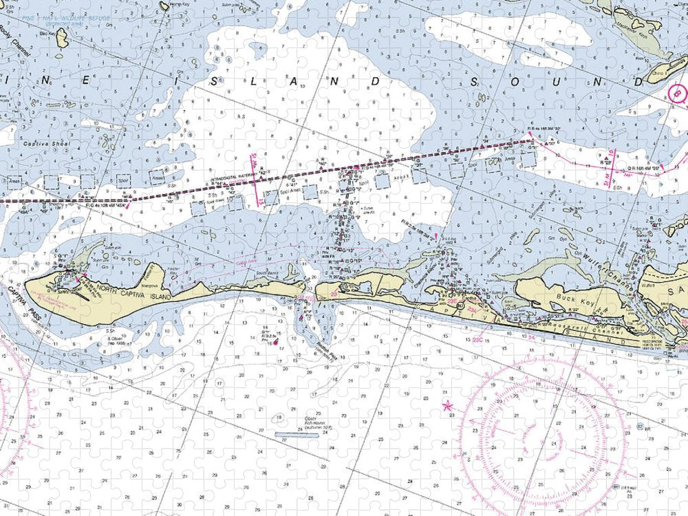 Captiva Island Florida Nautical Chart Puzzle