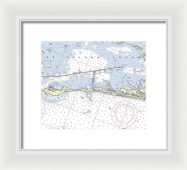 Captiva Island Florida Nautical Chart - Framed Print