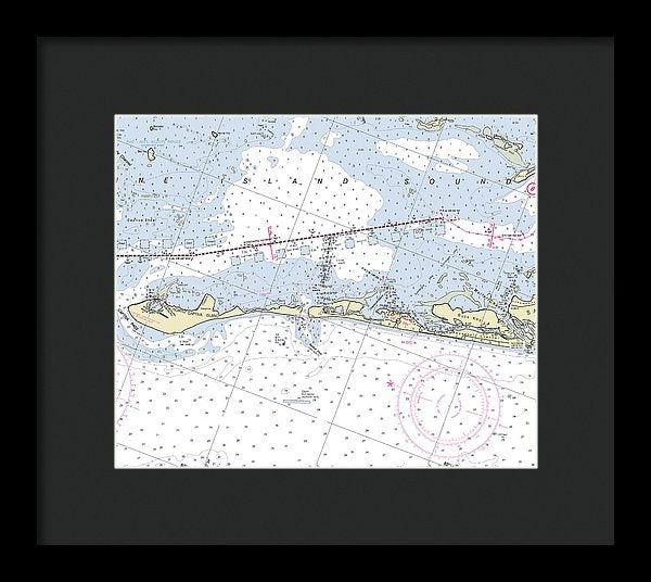 Captiva Island Florida Nautical Chart - Framed Print