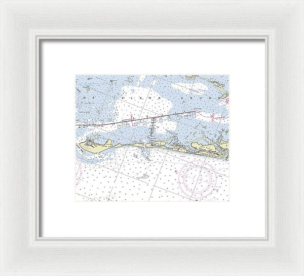 Captiva Island Florida Nautical Chart - Framed Print