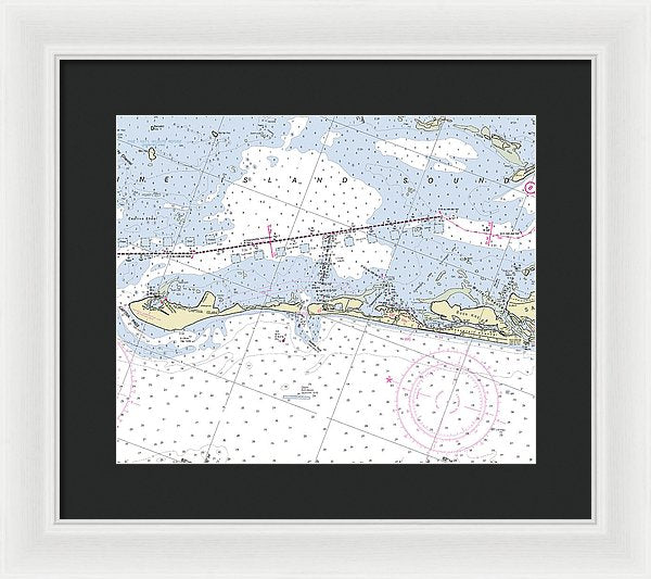 Captiva Island Florida Nautical Chart - Framed Print