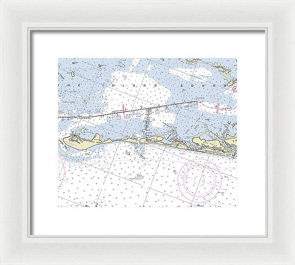 Captiva Island Florida Nautical Chart - Framed Print